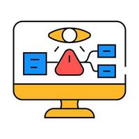 monitoring risk icon color illustration vector