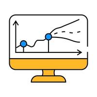 modeling risk icon color illustration vector