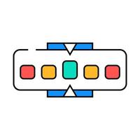 metrics risk icon color illustration vector