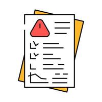 mitigation plan risk icon color illustration vector