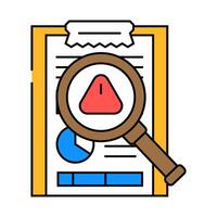 identification risk icon color illustration vector