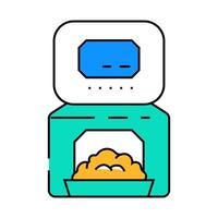 smart pet feeder home icon color illustration vector
