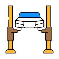 car lift mechanic icon color illustration vector