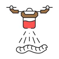 pest control drone icon color illustration vector