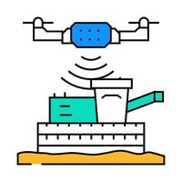 precision agriculture icon color illustration vector