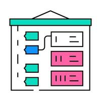 storyboard creation game development icon color illustration vector