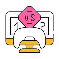 multiplayer games game development icon color illustration vector