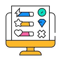 user interface design game development icon color illustration vector