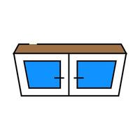 window top view icon color illustration vector