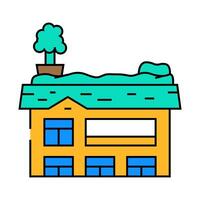 roofs green living icon color illustration vector