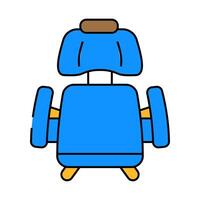 computer chair top view icon color illustration vector
