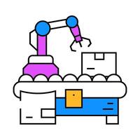 parcel sorting autonomous delivery icon color illustration vector