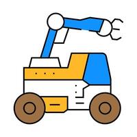 mobile robot autonomous delivery icon color illustration vector