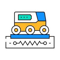 drone charging autonomous delivery icon color illustration vector
