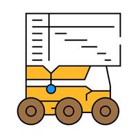 delivery scheduler autonomous icon color illustration vector