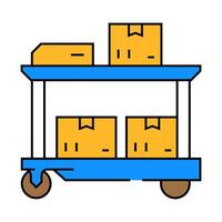 autonomous cart icon color illustration vector