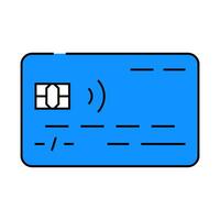 credit card front bank payment icon color illustration vector