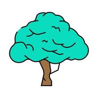 macadamia tree jungle amazon icon color illustration vector