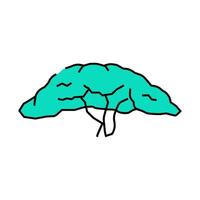 guava tree jungle amazon icon color illustration vector