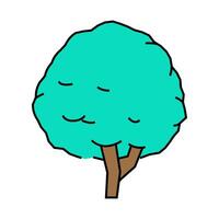 neem tree jungle amazon icon color illustration vector