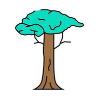 kapok tree jungle amazon icon color illustration vector