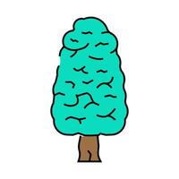 kauri tree jungle amazon icon color illustration vector