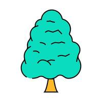 durian tree jungle amazon icon color illustration vector