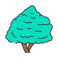 fig tree jungle amazon icon color illustration vector