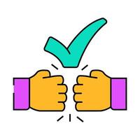 folder check mark icon color illustration vector