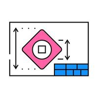 2d drafting architectural drafter icon color illustration vector