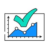 graph check mark icon color illustration vector