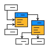 database design icon color illustration vector