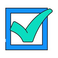 checkbox mark icon color illustration vector