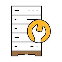 server maintenance database icon color illustration vector