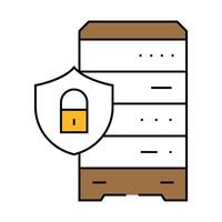 data access control database icon color illustration vector