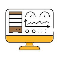 database dashboard icon color illustration vector