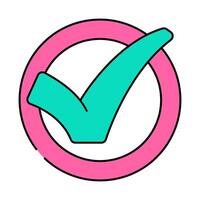 check mark circle icon color illustration vector