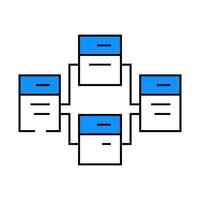 relational database icon color illustration vector