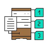 query optimization database icon color illustration vector