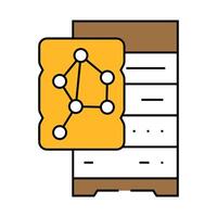 nosql database icon color illustration vector