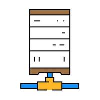 database connectivity icon color illustration vector