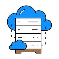 cloud database icon color illustration vector