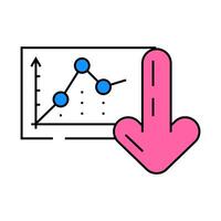 diagram loading statistical data icon color illustration vector