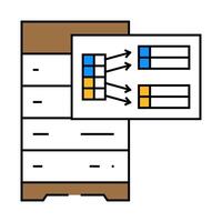 indexing data database icon color illustration vector