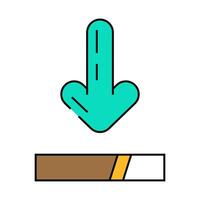 arrow pointing loading process icon color illustration vector