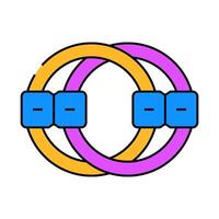 fidget chain toy icon color illustration vector