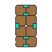 infinity cube fidget toy icon color illustration vector