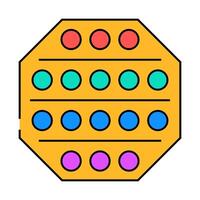 pop bubble fidget toy icon color illustration vector