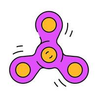 fidget spinner fidget toy icon color illustration vector
