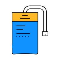 lithium ion battery icon color illustration vector